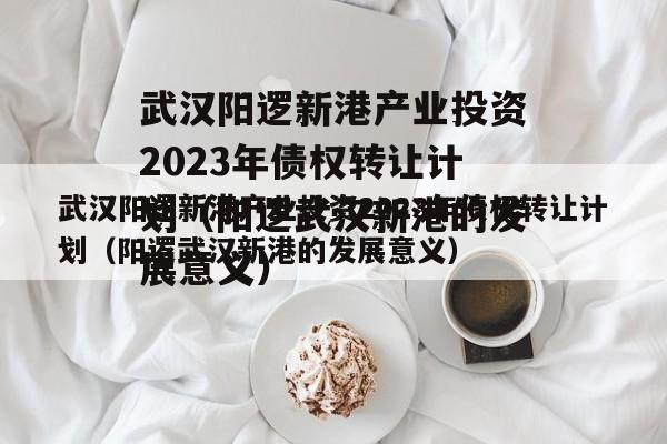 武汉阳逻新港产业投资2023年债权转让计划（阳逻武汉新港的发展意义）