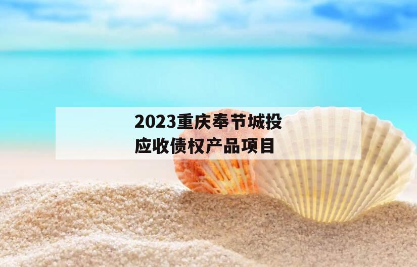 2023重庆奉节城投应收债权产品项目