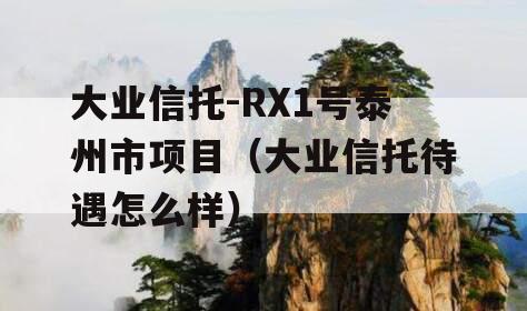 大业信托-RX1号泰州市项目（大业信托待遇怎么样）