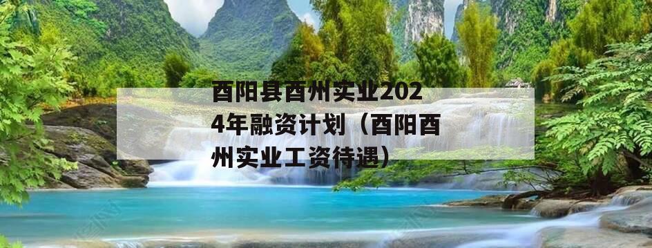 酉阳县酉州实业2024年融资计划（酉阳酉州实业工资待遇）