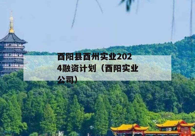 酉阳县酉州实业2024融资计划（酉阳实业公司）